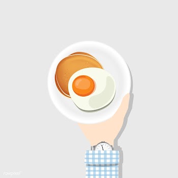Illustration of a hand holding a plate of pan.. | Free stock vector - 251783