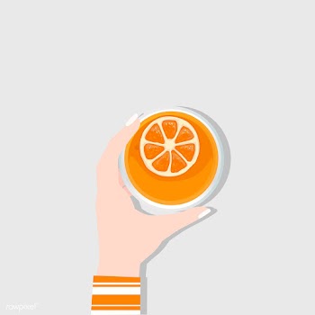 Illustration of a hand holding glass of orang.. | Free stock vector - 251780
