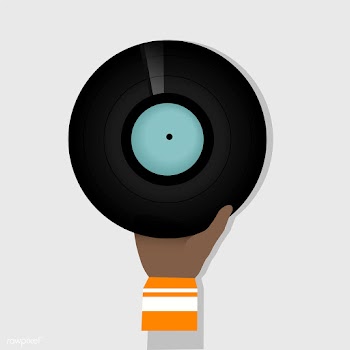 Illustration of a hand holding vinyl record | Free stock vector - 251703