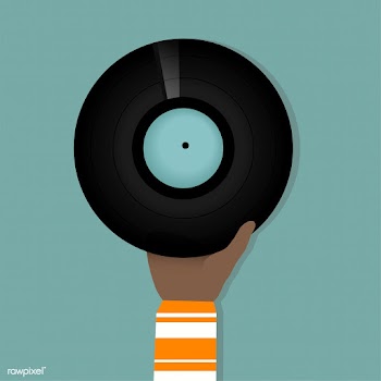 Illustration of a hand holding vinyl record | Free stock vector - 251733