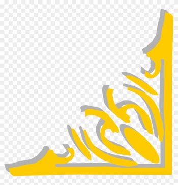 Illustration Of A Lower Right Frame Corner - Light Yellow Corner Border
