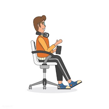 Illustration of a man sitting in a chair | Free stock vector - 399507