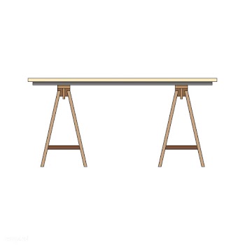 Illustration of a modern wooden office table | Free stock vector - 399472