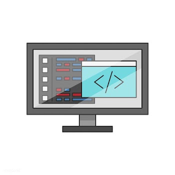 Illustration of a monitor with software on th.. | Free stock vector - 399532