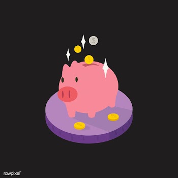 Illustration of a piggy bank and coins | Free stock vector - 60228