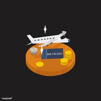 Illustration of a plane and travel ticket | Free stock vector - 60224