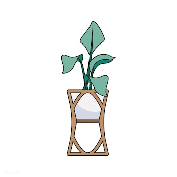 Illustration of a plant in a vase | Free stock vector - 399539