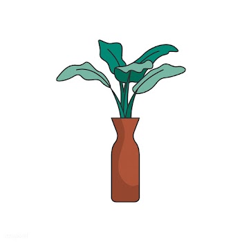 Illustration of a plant in a vase | Free stock vector - 399542