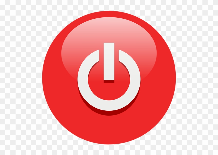 Illustration Of A Red Power Button Icon - Power Buttons