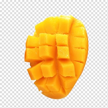 Illustration of a sliced mango fruit, Mango transparent background PNG clipart