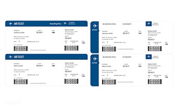 Illustration of airplane ticket | Free stock vector - 395035
