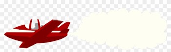 Illustration Of An Airplane With A Blank Smoke Cloud - Plane With Banner Png