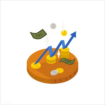 Illustration of an arrow going up and cash ic.. | Free stock vector - 60258