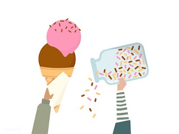 Illustration of an ice cream cone with rainbo.. | Free stock vector - 414777