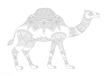Illustration of animal adult coloring page | Free stock vector - 377192