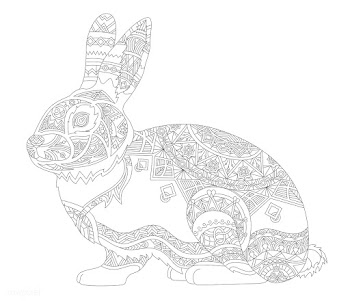 Illustration of animal adult coloring page | Free stock vector - 377193