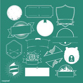 Illustration of badges collection | Free stock vector - 389601