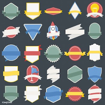 Illustration of badges collection | Free stock vector - 389855