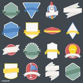 Illustration of badges collection | Free stock vector - 389861