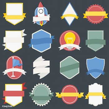 Illustration of badges collection | Free stock vector - 389879