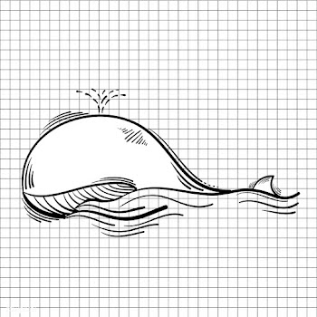 Illustration of blue whale swimming | Free stock vector - 60805