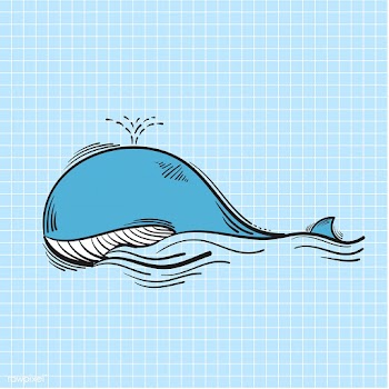 Illustration of blue whale swimming | Free stock vector - 60894