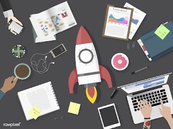 Illustration of brainstorming business team | Free stock vector - 390438