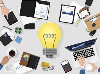 Illustration of brainstorming business team | Free stock vector - 390495