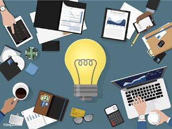 Illustration of brainstorming business team | Free stock vector - 390543