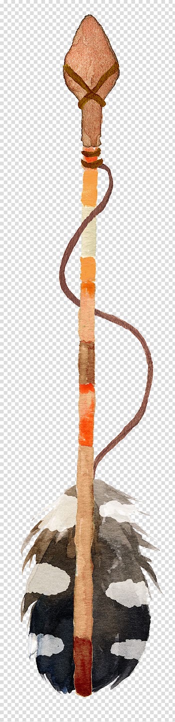 Illustration of brown and multicolored arrow, Watercolor painting Spear Arrow, Watercolor Painting stone spear javelin transparent background PNG clipart