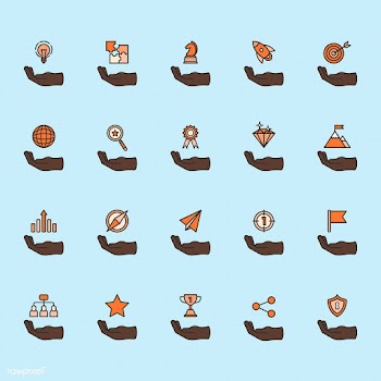 Illustration of business achievement icon set | Free stock vector - 297205