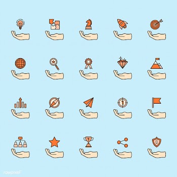 Illustration of business achievement icon set | Free stock vector - 297247