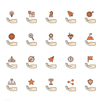 Illustration of business achievement icon set | Free stock vector - 297288
