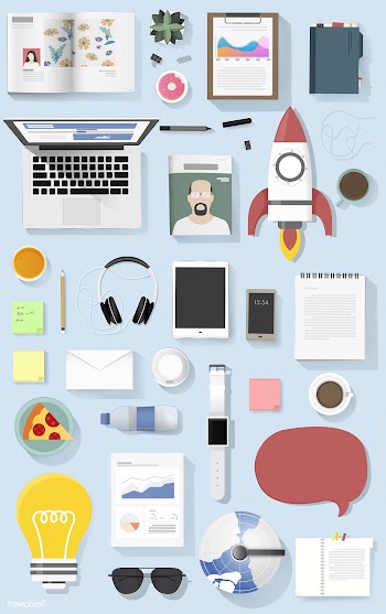 Illustration of business icons set | Free stock vector - 390555