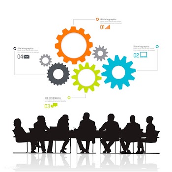 Illustration of business people in the meetin.. | Free stock vector - 394066