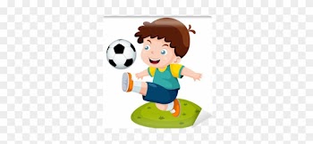 Illustration Of Cartoon Boy Playing Soccer Wall Mural - Imagenes De Cultura Fisica Animadas
