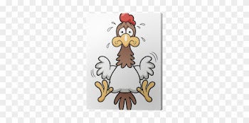 Illustration Of Cartoon Cock Scared Canvas Print • - 4 Pics 1 Word 1355