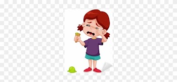 Illustration Of Cartoon Girl Crying With Ice Cream - Girl Is Crying Cartoons