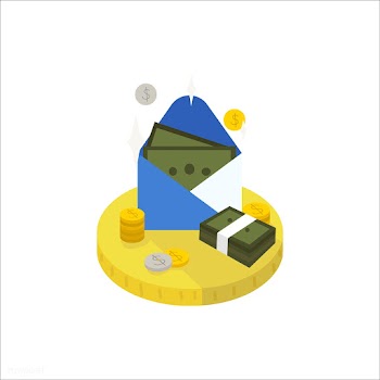 Illustration of cash in an envelope | Free stock vector - 60240