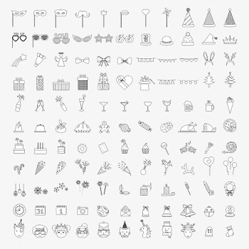 Illustration of celebration party icons set | Free stock vector - 266392