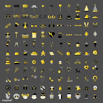 Illustration of celebration party icons set | Free stock vector - 266432