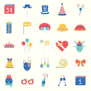 Illustration of celebration party icons set | Free stock vector - 266608