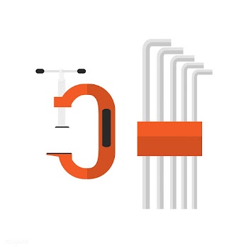 Illustration of clamp and wrench | Free stock vector - 394777