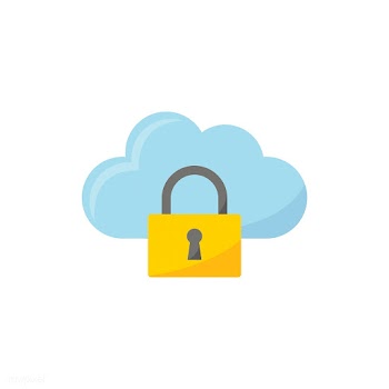 Illustration of cloud security icon | Free stock vector - 393733