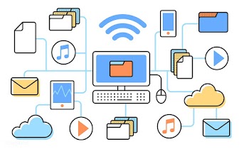 Illustration of cloud storage | Free stock vector - 394875
