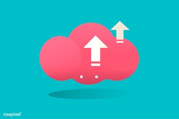Illustration of cloud storage vector on blue .. | Free stock vector - 384812