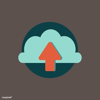 Illustration of cloud upload | Free stock vector - 24393