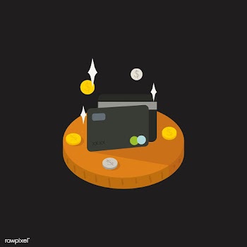 Illustration of credit cards and coins | Free stock vector - 60260