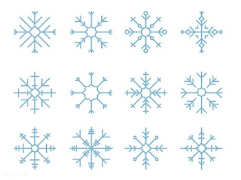 Illustration of cute snowflake icons | Free stock vector - 414929