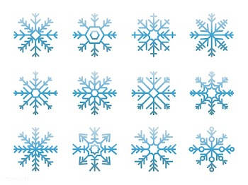 Illustration of cute snowflake icons | Free stock vector - 414936